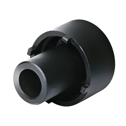 VCC front view of hub nut socket showing fit and four-lug engagement for stable use