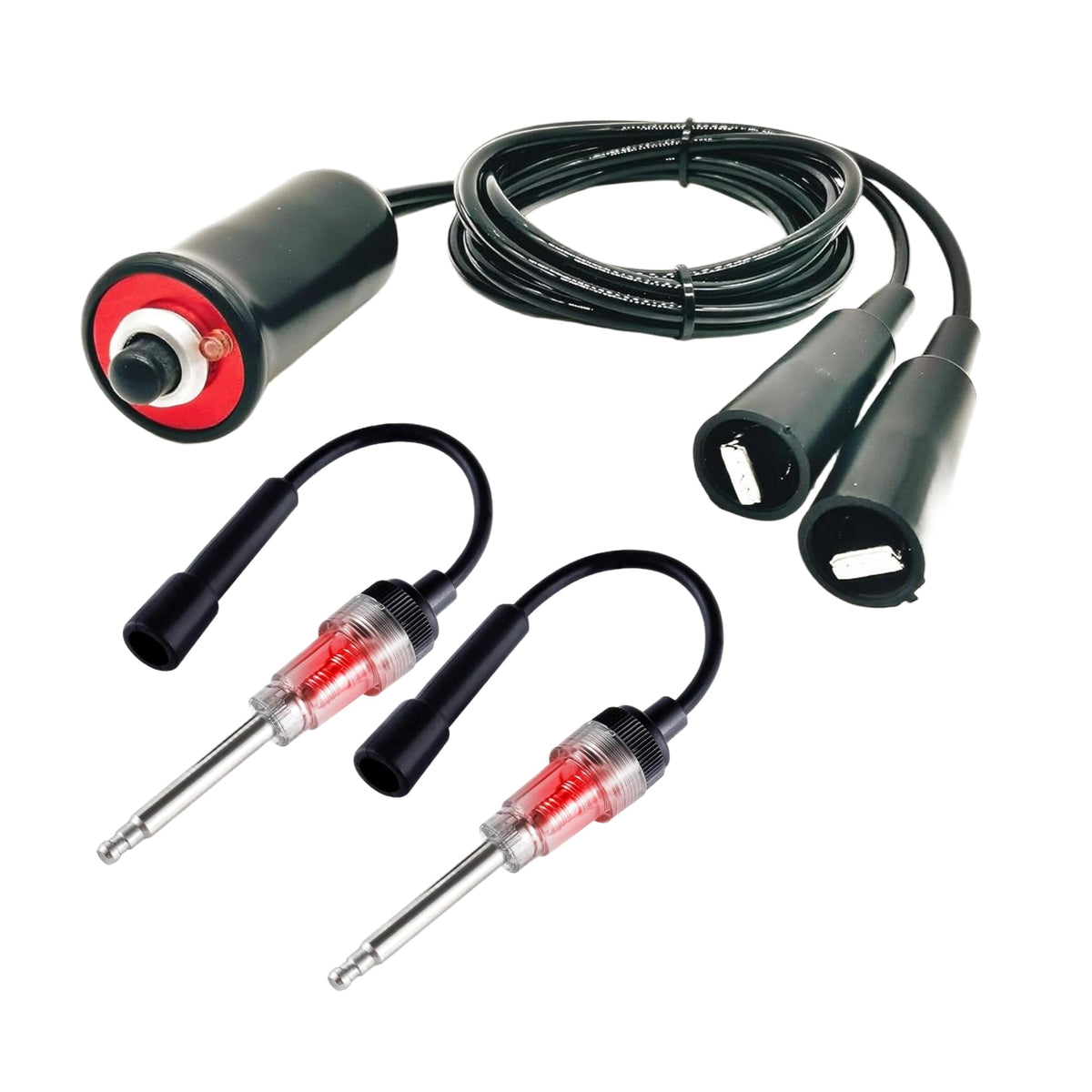 VCC front view of full kit showing remote starter and two testers for fast diagnostics