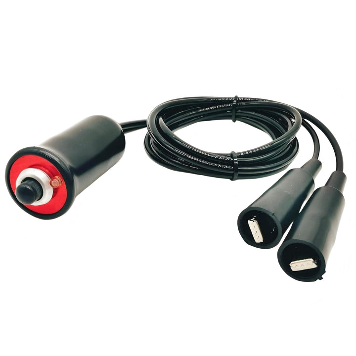 VCC front view of push button starter showing robust build and quick start