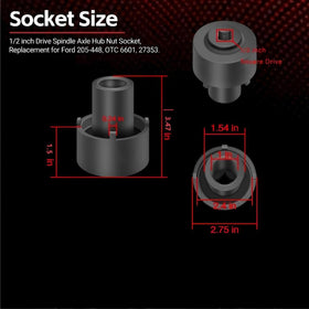 VCC side profile showing socket dimensions and correct 2-3/4-inch outer fit