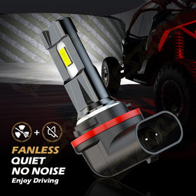 VCSZKXLY two-pack beside ruler illustrating compact halogen-size fit