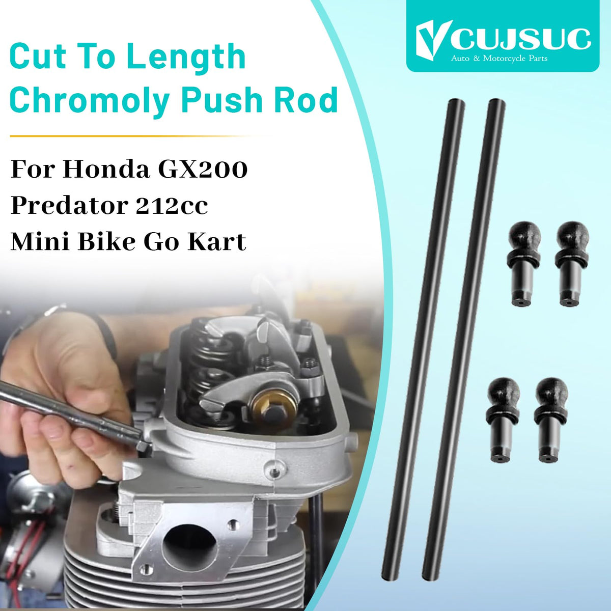 VCUJSUC push rod measured for cut-to-length accuracy for correct fit