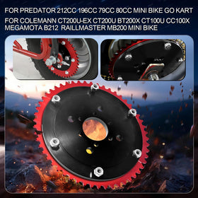 VCUJSUC sprocket mounted on mini bike axle illustrating easy split installation advantage