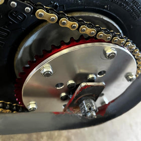 VCUJSUC sprocket next to ruler showing exact scale for fitment verification