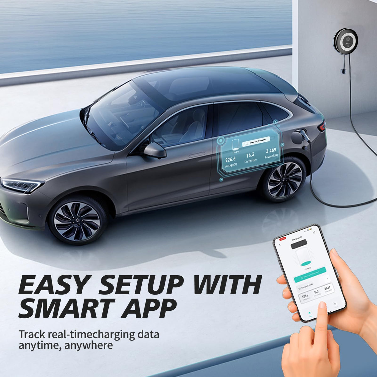 VDLPOWERVP app screen on phone, remote control and schedule convenience