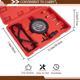VECKYJL long 24-inch rubber hose and collection of brass and plastic adapters for versatile testing