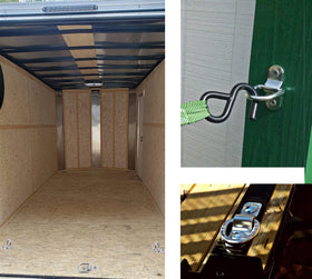 VEEBELL D-ring folded flat inside bracket showing low-profile storage and reduced snagging