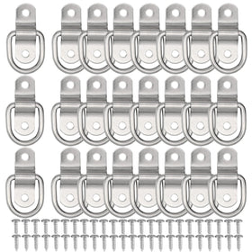 VEEBELL front view showing 24 silver D-ring anchors kit and screws for heavy-duty securing