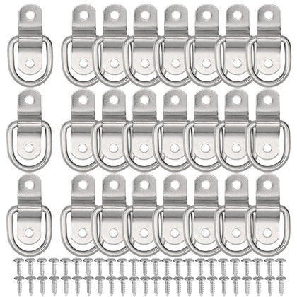 VEEBELL front view showing 24 silver D-ring anchors kit and screws for heavy-duty securing