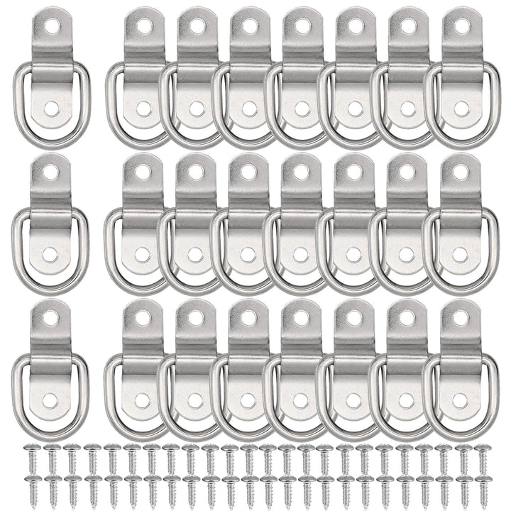 VEEBELL front view showing 24 silver D-ring anchors kit and screws for heavy-duty securing