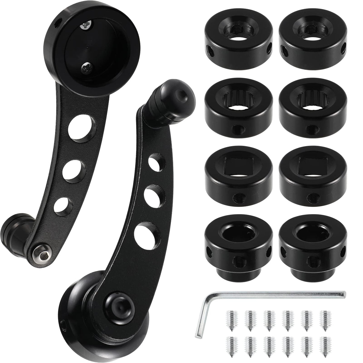 Veemoon front packaging showing handle set and visible adapters, easy replacement benefit