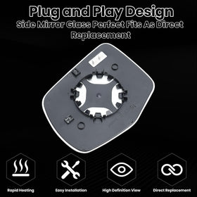 vefix connector terminal view showing heated sockets benefit: quick defrost