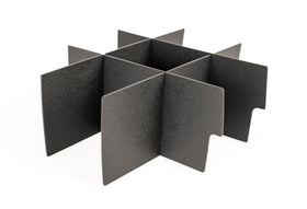 Vehicle OCD front view of console organizer showing fitted compartments and tidy storage