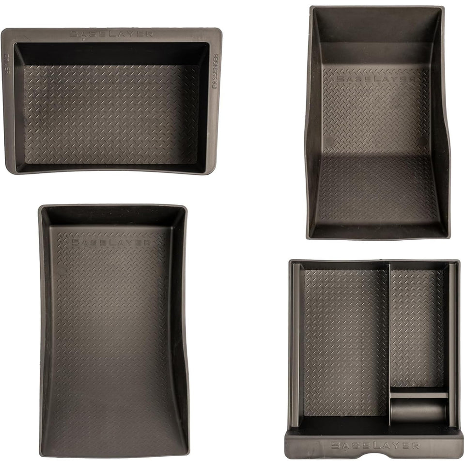 Vehicle OCD front packaging showing center console set and contents for easy identification