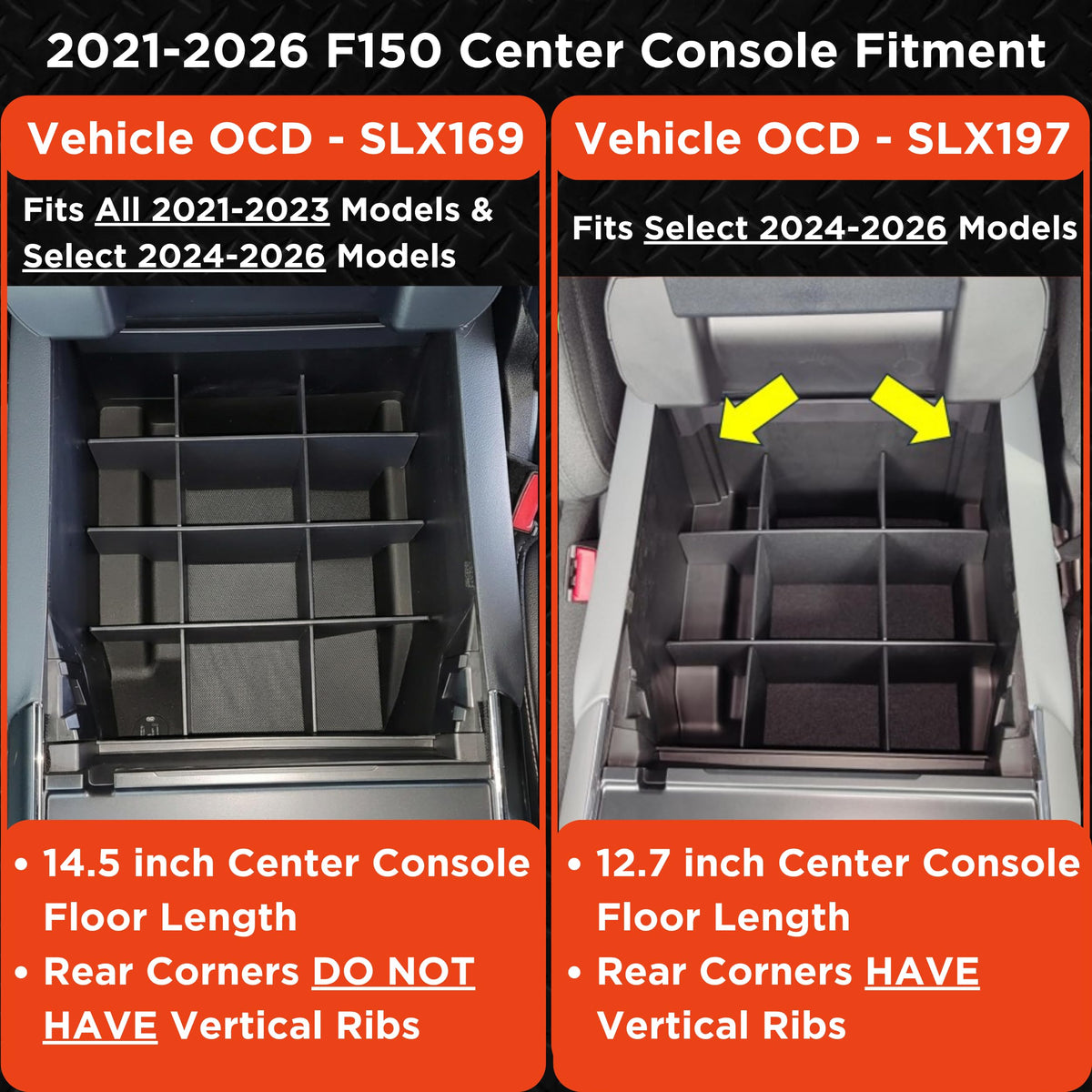 Vehicle OCD close-up of interlocking dividers showing secure fit and organization benefit
