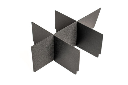 Vehicle OCD front view of SLX198 console insert showing tailored fit benefit