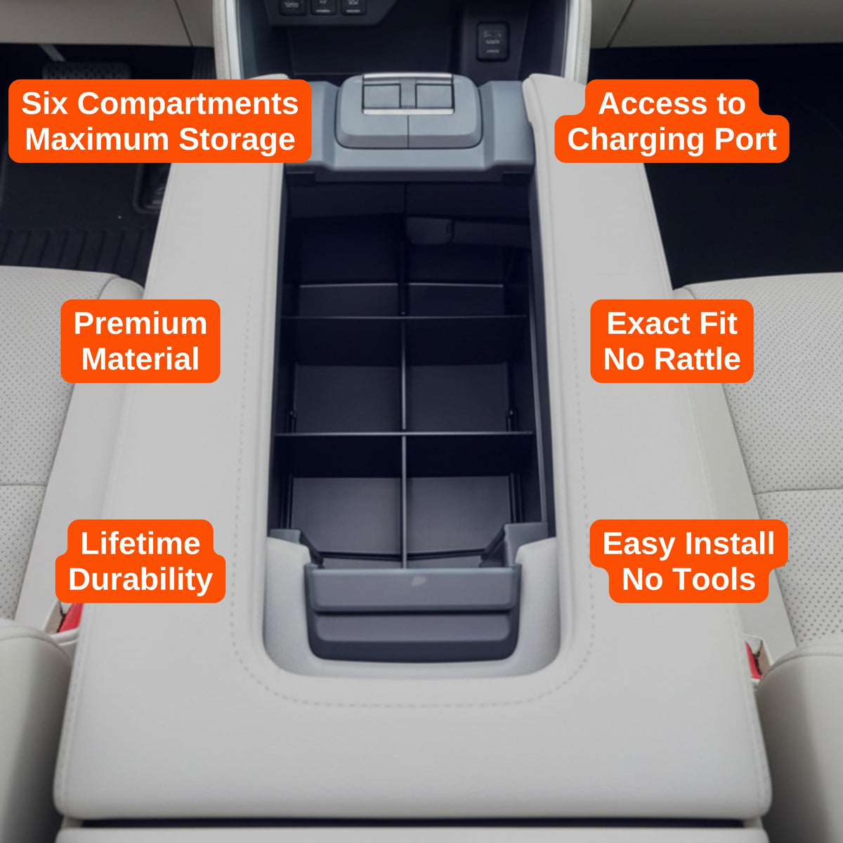 Vehicle OCD SLX198 installed holding phone and cables for easy access benefit