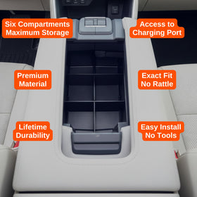Vehicle OCD SLX198 installed holding phone and cables for easy access benefit