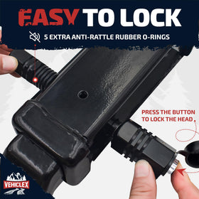 Vehiclex five rubber O-rings reducing rattle and improving fit