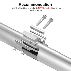 VehiMata clamp next to ruler showing 2.0 inch OD fit for accurate sizing