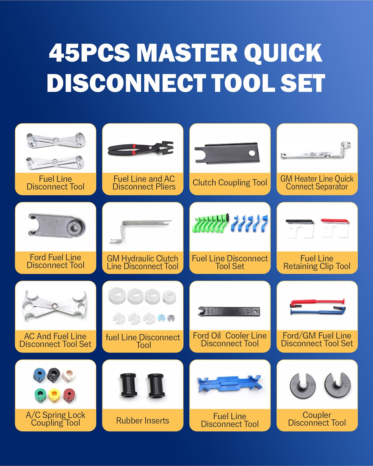 VEHIRETL A/C spring-lock tools highlighting quick coupler access benefit