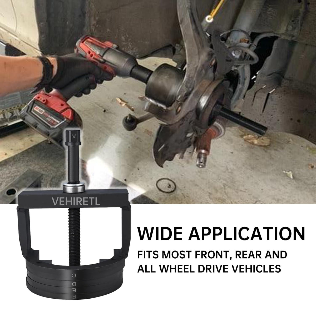 VEHIRETL sleeves and washers layout showing range and fit versatility benefit