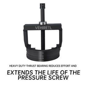 VEHIRETL tool in use removing hub illustrating safe aligned extraction