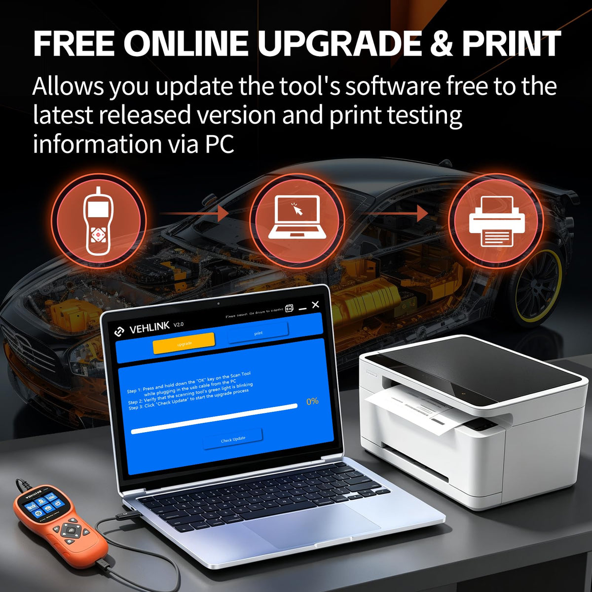 VEHLIVE BT906 performing alternator test with live waveform readout benefit