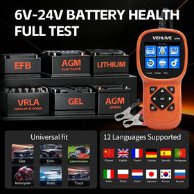 VEHLIVE BT906 box with user manual highlighting upgrade and print features