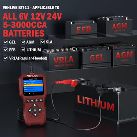 VEHLIVE BT911 connected to a 24V truck battery illustrating commercial compatibility