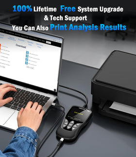 VEHLIVE V850 retail packaging and manual showing included documentation and updates