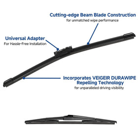 VEIGEIR close-up of rubber blade edge highlighting smooth wipe benefit