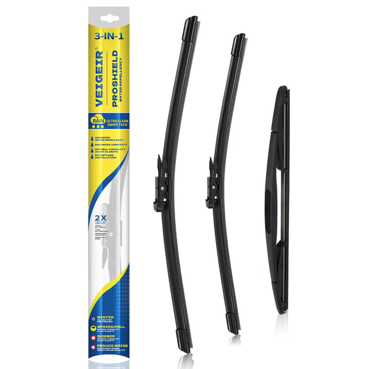 VEIGEIR front packaging showing three wipers, clear product identification and benefit