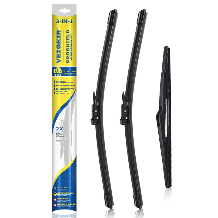 VEIGEIR front packaging showing full 3-pack and labels for easy identification and correct fit
