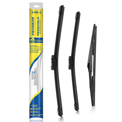 VEIGEIR front packaging showing the three blades and fitment benefit