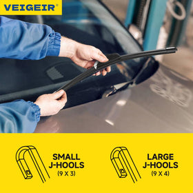 VEIGEIR installed 18-inch passenger blade on Jeep Compass for even wiping