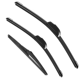 VEIGEIR blades on Jeep Compass hood demonstrating ready-to-drive visibility