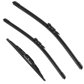 VEIGEIR wiper blades on vehicle in rain illustrating quieter, smoother wiping