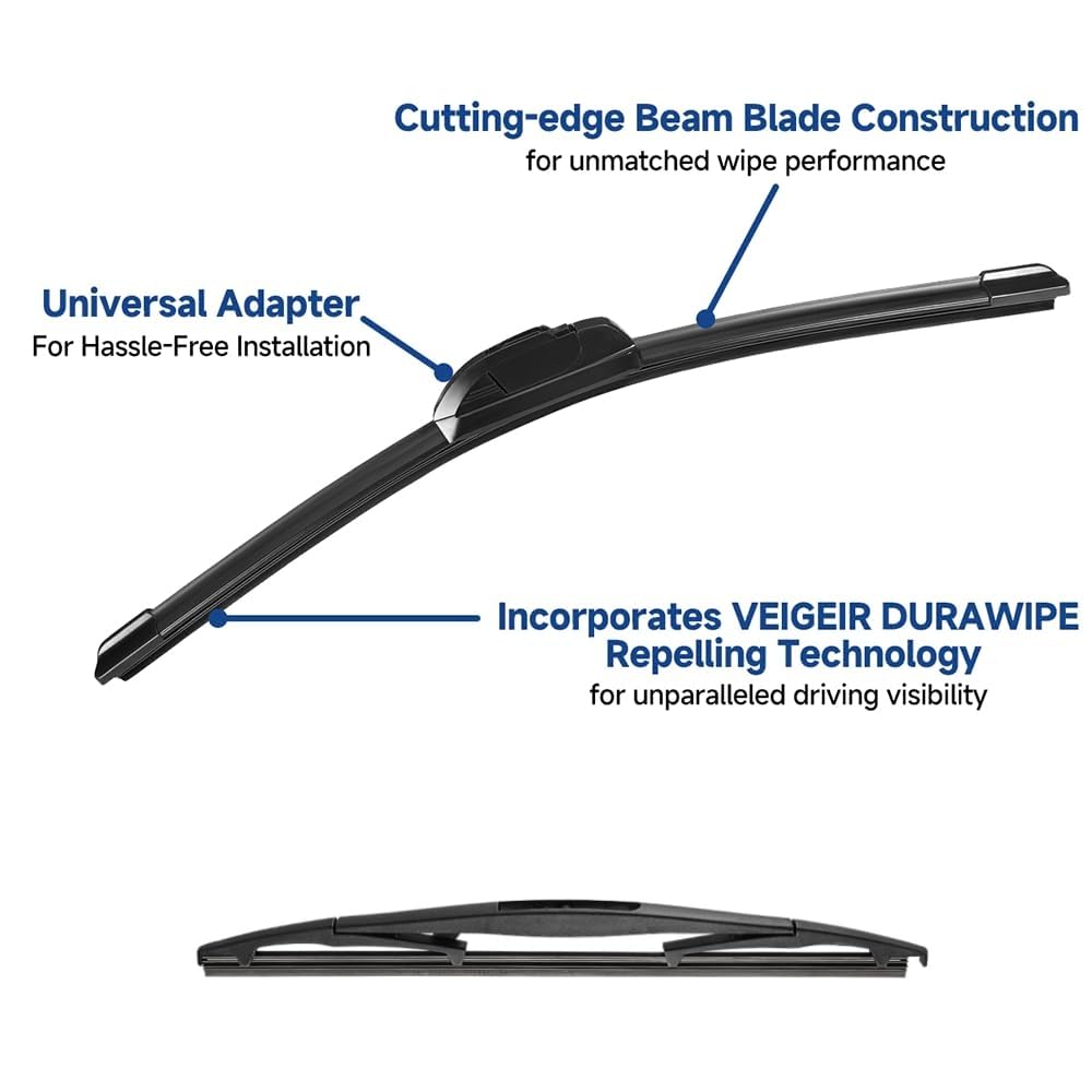 VEIGEIR close-up of natural rubber edge for quiet streak-free wiping
