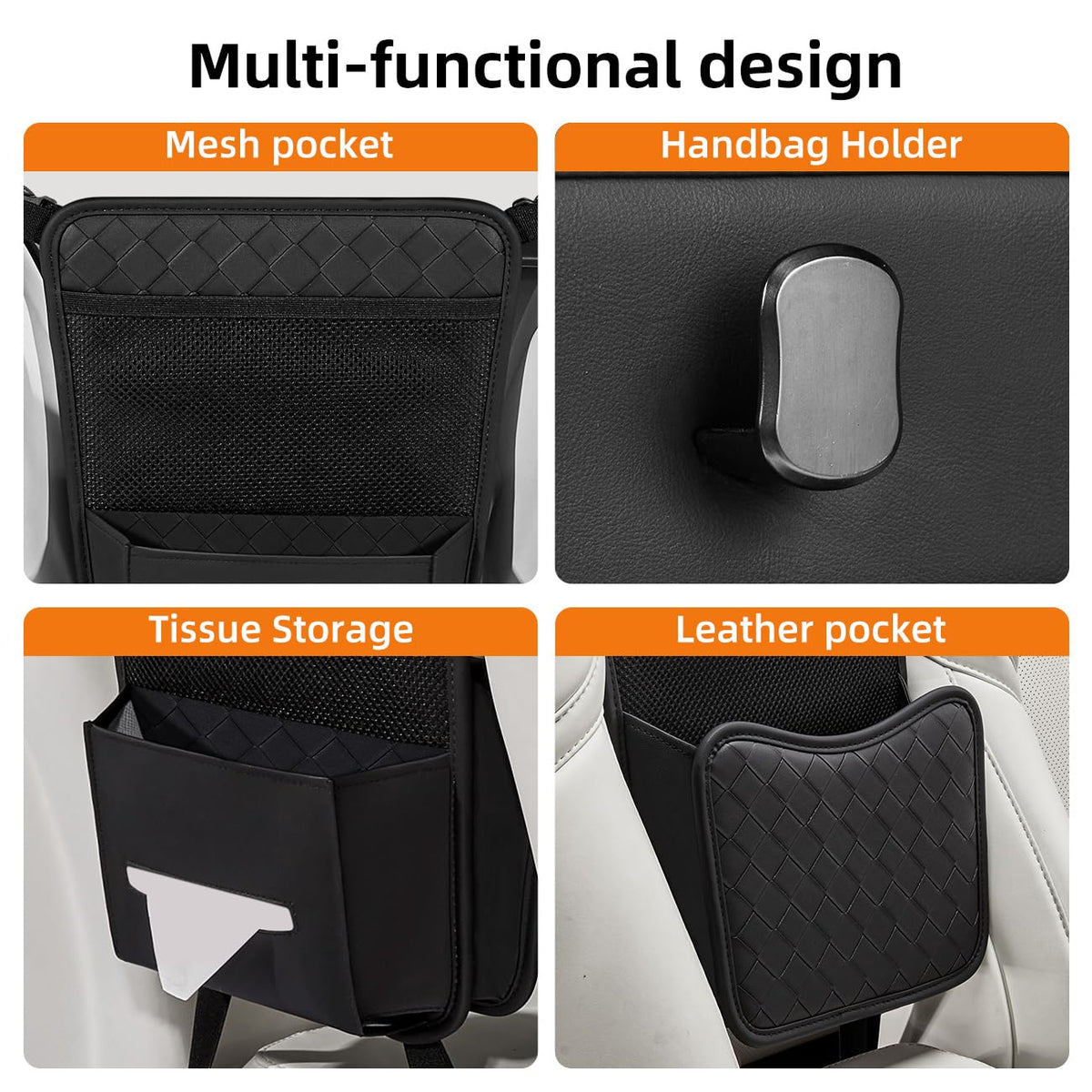 Veitail organizer with three pockets filled for tidy separation and quick access
