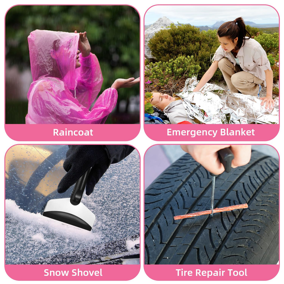 VEIYIE kit stored in car trunk showing compact scale and convenient transport