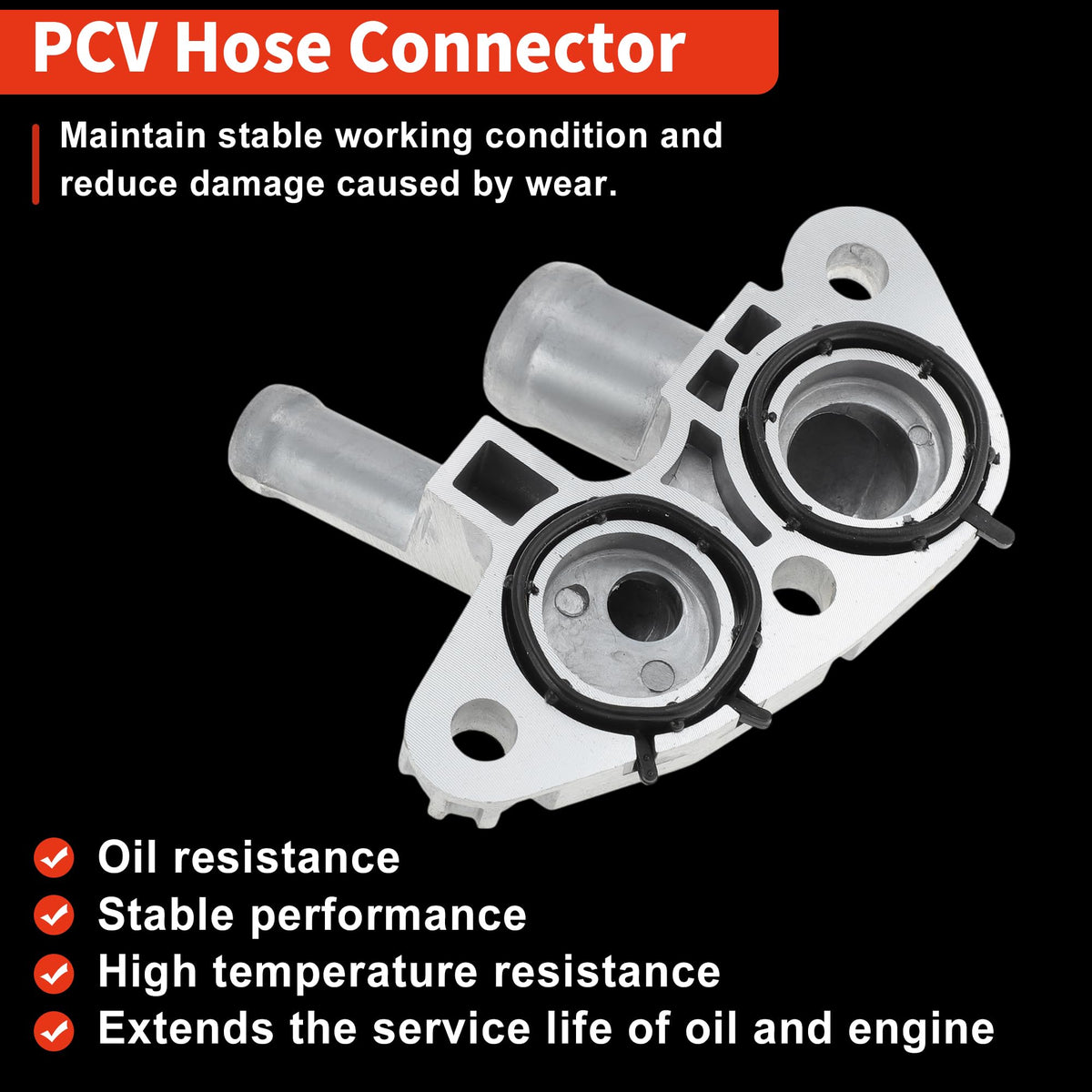 VekAuto PCV connector hose connection close-up ensuring secure clamp fit