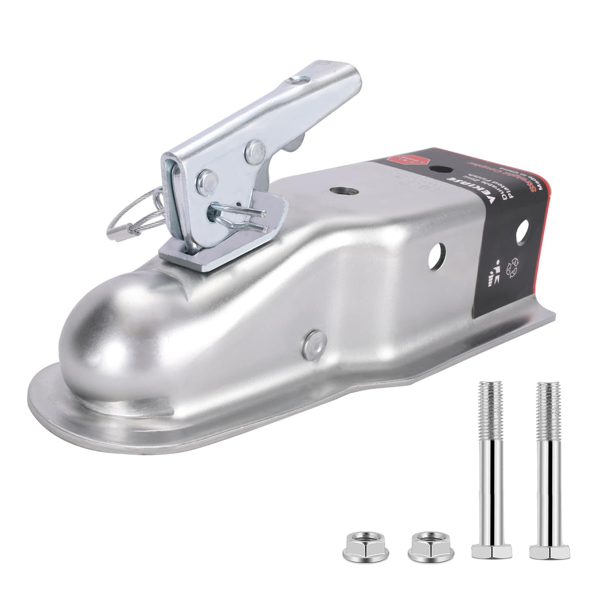 VEKINSE front view of coupler showing secure fit and clear labeling