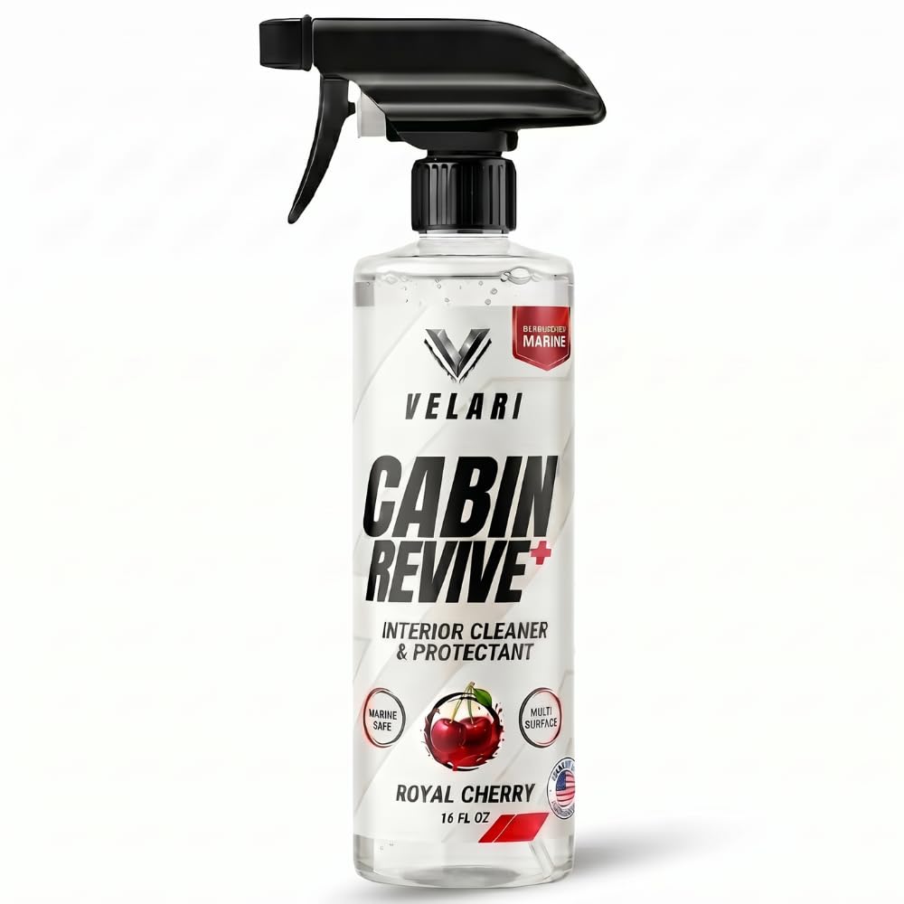 VELARI bottle front label showing product name and scent, clear branding benefit