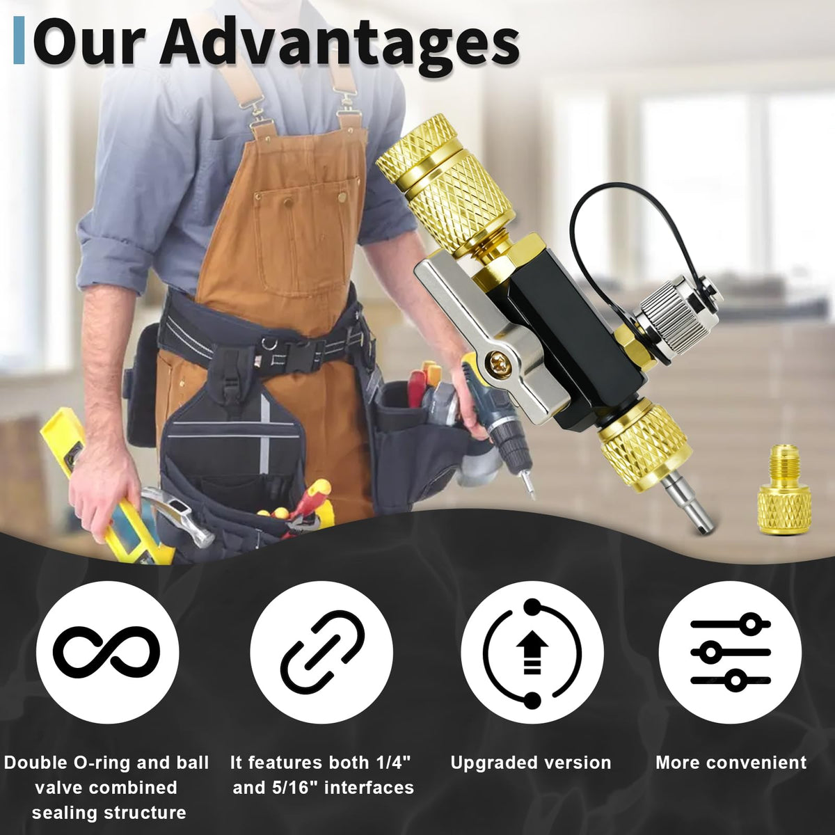 VELQUAI adjustable clamping mechanism detail enabling precise grip on varied valve cores