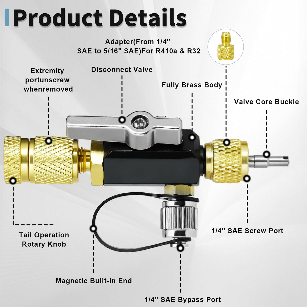 VELQUAI close-up of double O-ring and ball-valve seal demonstrating leak-resistant performance