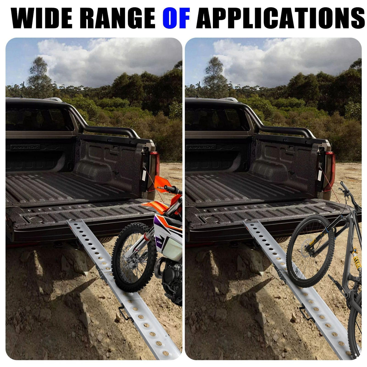 VENDAV ramp loading an e-bike into a pickup illustrating secure, steady ascent