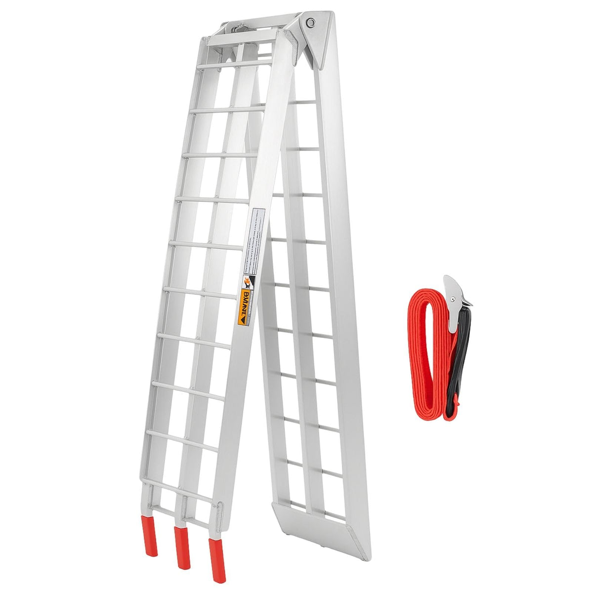 VENDAV ramp front view shows full length and sturdy rails for safe loading
