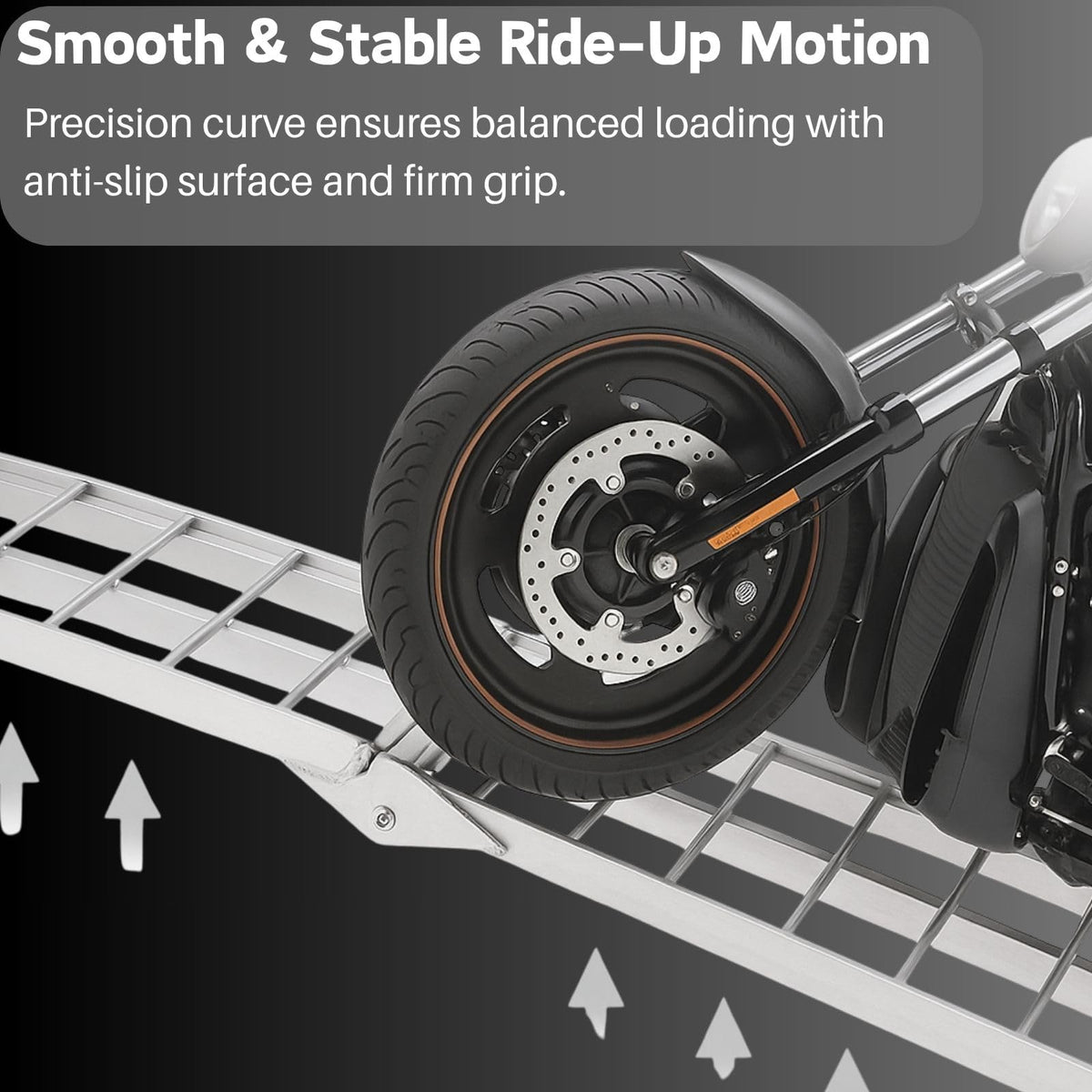 VENDAV rubber-tipped tailgate contact reducing ramp shift during loading