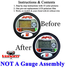 Venom kit being installed on a Sea‑Doo gauge demonstrating quick DIY repair